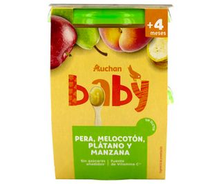 Tarrito 4 Frutas Auchan Baby 2X200 G