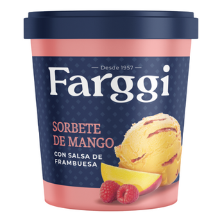 Farggi Helado Sorbete de Mango con Salsa de Frambuesa 350g