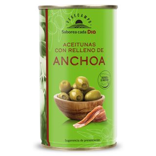 Aceitunas Rellenas De Anchoa Dia Vegecampo Lata 150 G
