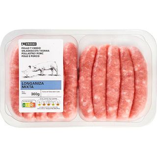 Longaniza Mixta De Pollo-Cerdo Eroski, Bandeja 360 G (16123101)