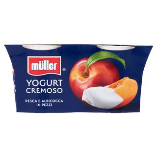 Müller Yogurt Cremoso Pesca & Albicocca In Pezzi 2 X 125 G