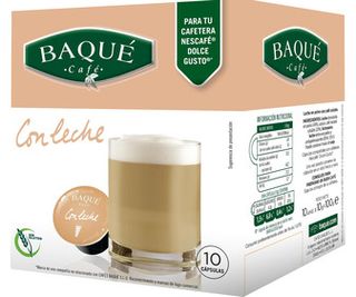 Cafe Capsulas Baque Con Leche 10 Uds 70 G