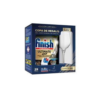 Pastillas Finish Utm Plus 29 Uds + Copa De Vino (291288)