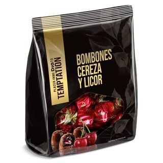 Bombones Rellenos De Cereza Y Licor Temptation De Dia Bolsa 150 G