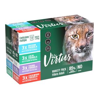 Virtus cat variety pack busta multipack 12x85g mix carne e pesce