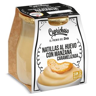 Natillas Al Huevo Con Manzana Caramelizada Dia Caprichoso Vaso 125 G