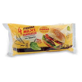 4 Panini Maxi Hamburger con sesamo
