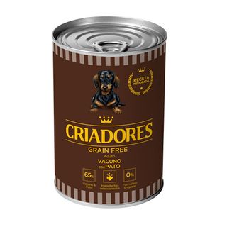 Criadores Adulto Grain Free Ternera Y Pato Lata Para Perros 0.4Kg