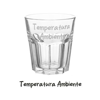Bicchiere acqua vetro scritta - Temperatura ambiente 290 ml