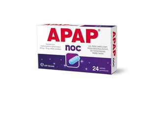 Apap Noc 500 mg + 25 mg 24 tabletek