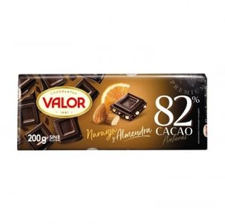 Chocolate Con Almendra Y Naranja Troceada Valor Sin Gluten 200 G.