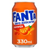 Fanta Zero Azúcares Naranja 330ml Lata