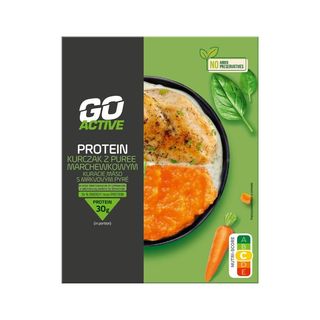 Go Active Protein Danie kurczak z puree marchewkowym w sosie śmietankowym ze szpinakiem 400 g