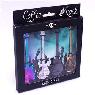 Set Milimetrado Con 4 Cucharillas En Forma De Guitarra Coffee & Rock (8425402363034)