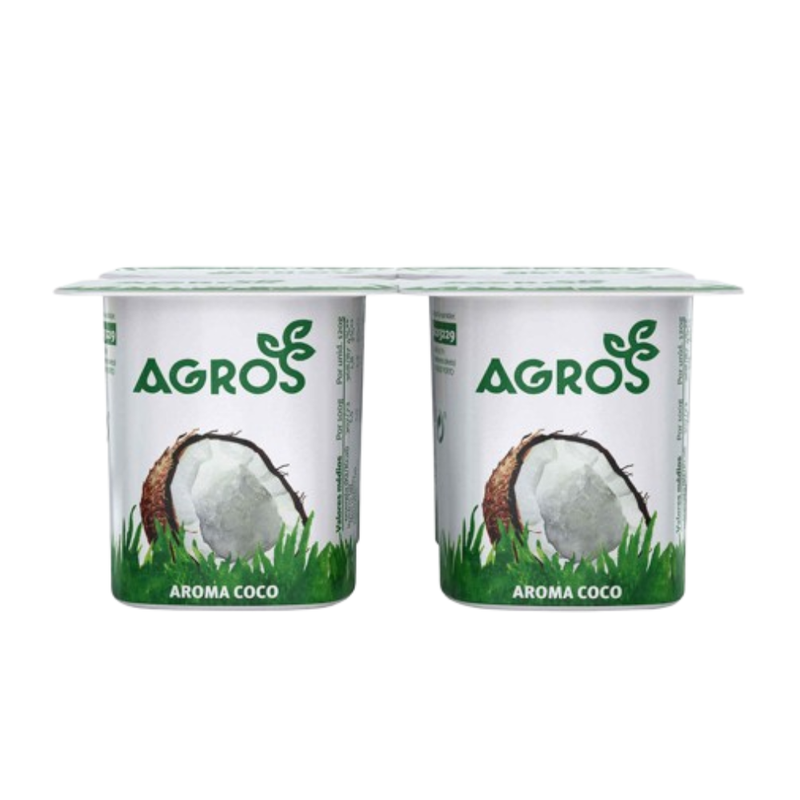 Agros Iogurte com Aroma de Coco 4x120g
