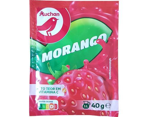 BEBIDA AUCHAN INSTANTÂNEA MORANGO 40G