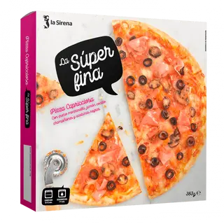 Pizza Capricciosa La Súper Fina Caja 383 Gr.
