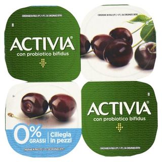 Activia 0% Grassi Ciliegia In Pezzi 4 X 125 G - 840008
