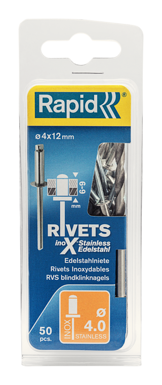 Rebites 4X12Mm. Inox. + Broca (80125374)