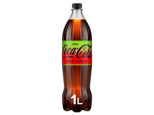 REFRIGERANTE C/ GÁS COCA-COLA ZERO LIMA 1L