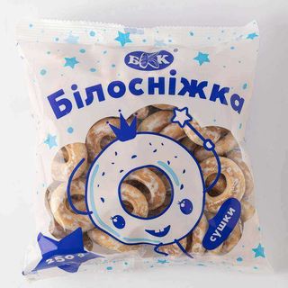 Сушка 250 г БКК Білосніжка глазурована м/уп