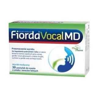 Fiorda Vocal MD o smaku owoców leśnych 30 pastyl.