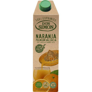 Zumo De Naranja Exprimida Con Pulpa Don Simon, Brik 1 Litro