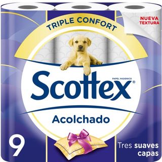 Scottex Acolchado Papel Higiénico embalagem 9 unidades - 28022101530