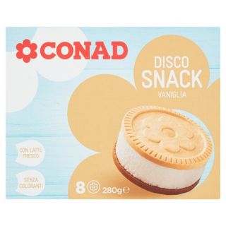 CONAD Disco Snack Vaniglia 8 Gelati 280 g - 8003170044944