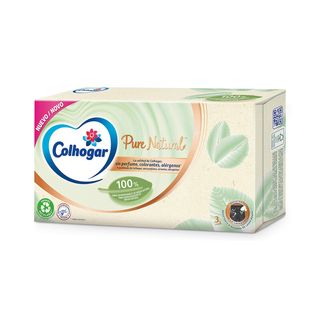 Caja De Faciales Fibras Naturales Colhogar Pure Natural 80 Uds 151882 (151882)