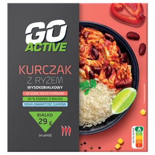 Go Active Danie proteinowe kurczak z ryżem w sosie meksykańskim, 420 g