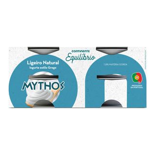 Iogurte Grego Mythos Ligeiro Natural Continente Equilíbrio (emb. 500 gr (4 un))