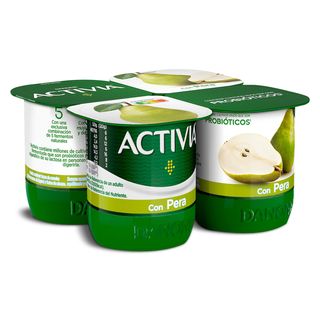 Yogur Bífidus de Pera Danone Activia Pack 4x120 Gr.