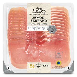 Jamón Serrano 50% Duroc Nuestra Alacena De Dia Sobre 125 G