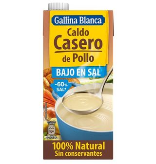 Caldo Gallina Blanca Casero De Pollo Bajo En Sal 1 L