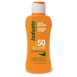 Leche Protector Solar con Aloe Vera SPF 50 - Babaria - 100 ml 8410412000406