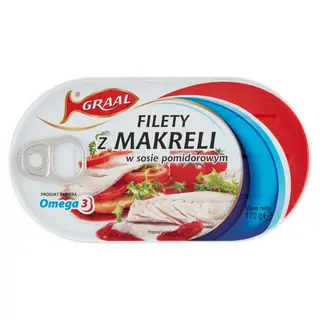 Graal Filet z Makreli w sosie pomidorowym 170 g