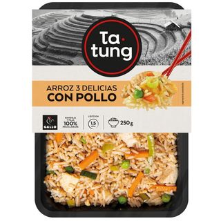 Arroz Tres Delicias Pollo Y Tortilla Verduras Tan-Tung 250 Gr.