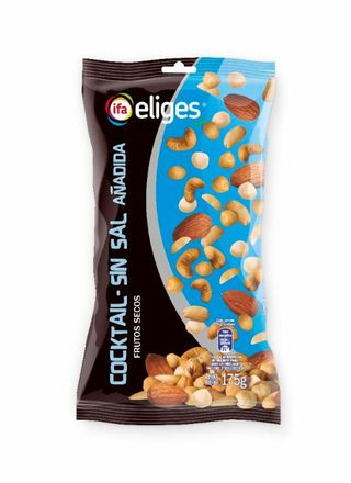 Cocktail Frutos Seco Tostatos Sin Sal Ifa Eliges Bolsa 175Gr