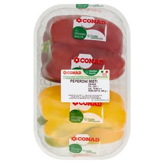 CONAD Percorso Qualità Peperoni Misti Italia Cal. 70-90 mm 600 g - 8003160003302