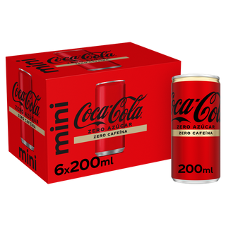 Coca-Cola Zero Azúcar Zero Cafeína 6x200ml Lata