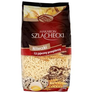 Szlachecki Makaron Niteczki 12 jajeczny przepiórczy 250 g