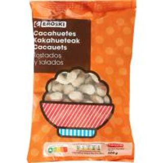 Cacahuetes Con Cáscara Tostados Con Sal Eroski, Bolsa 400 G (14007959)