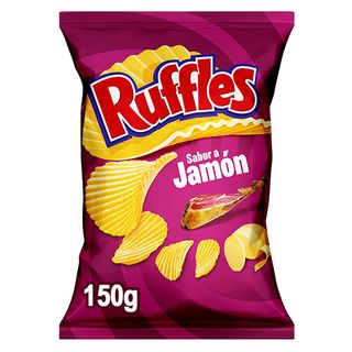Patatas Fritas Jamon Ruffles 150 Gr.