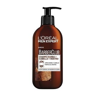 Barber Club Champú 3 en 1 para barba, cabello y rostro - L'Oréal París - 200 ml 3600523526147