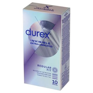 Durex Invisible Extra Lubricated Wyrób Medyczny Prezerwatywy 10 Sztuk