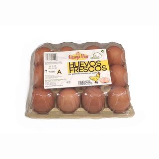 Granja Flor 12 huevos clase M libre jaula