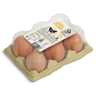 Huevos Frescos De Gallinas Criadas En Suelo Categoría A Clase L/Xl Dia Bandeja 6 Unidades