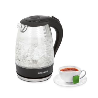 Bollitore elettrico in vetro hammer 1,7 L - 2200 W nero