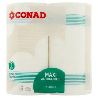 CONAD Maxi Asciugatutto 2 Veli 2 Rotoli - 8003170072459